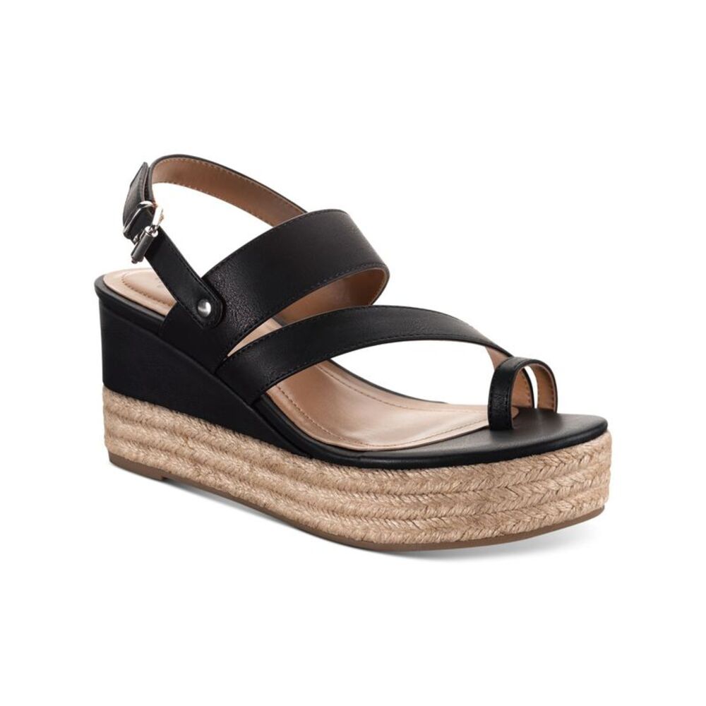 STYLE & COMPANY Womens Black 1-1/2" Platform Bettyy Wedge Espadrille Shoes 11 M